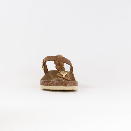 Gizeh Braided Geöltes Leder (Damen) - Cognac