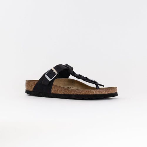 Gizeh Braided Geöltes Leder (Damen) - Schwarz