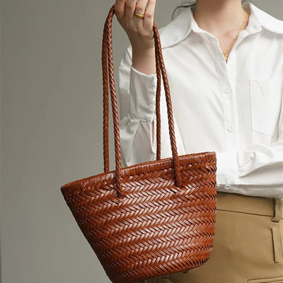 Blair Geflochtene Bucket-Schultertasche