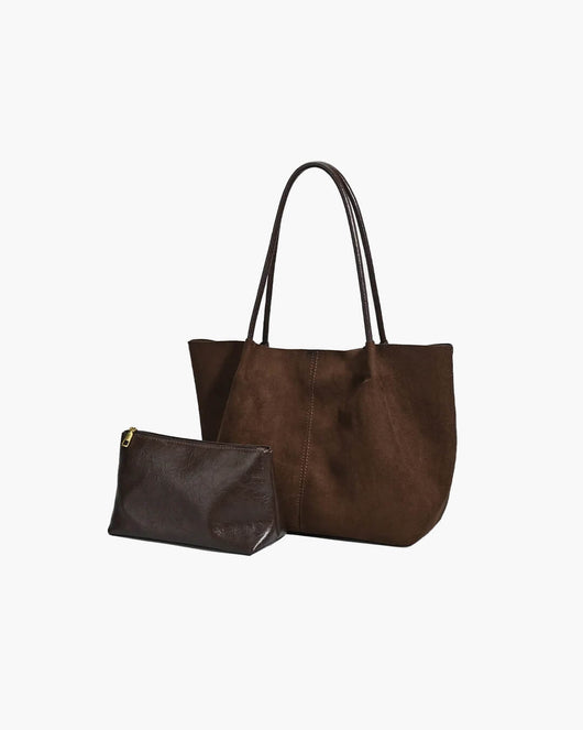 Cheska Wildleder-Shopper-Tasche mit Etui