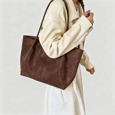 Cheska Wildleder-Shopper-Tasche mit Etui