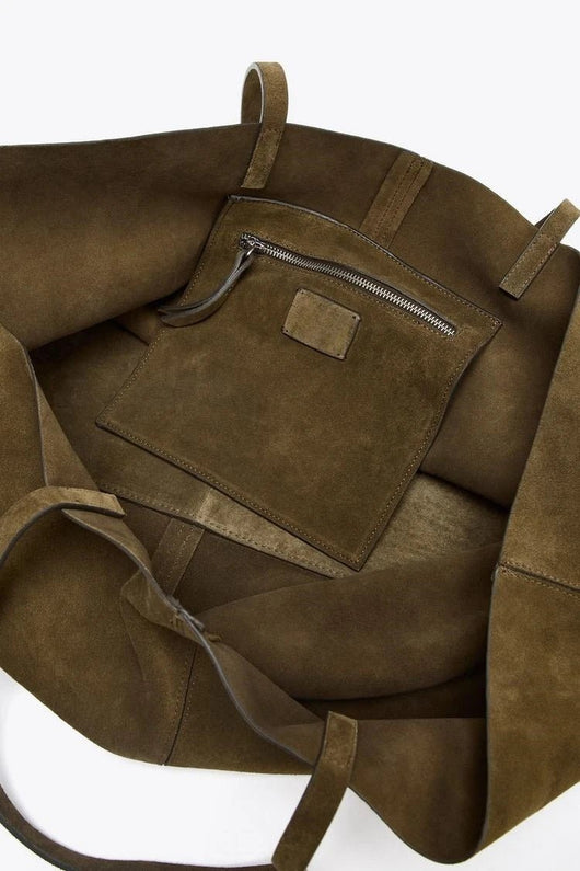 Cynthia Große Wildleder-Shopper-Tasche