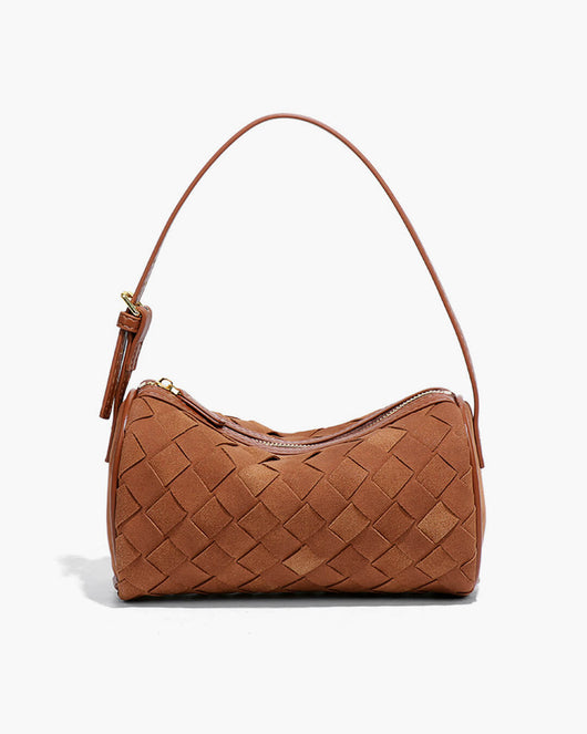 Jessica Geflochtene Wildleder-Tasche