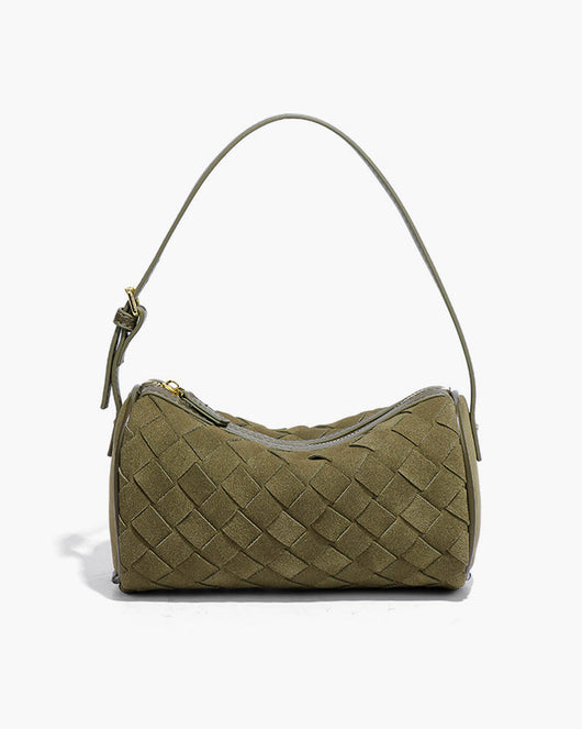 Jessica Geflochtene Wildleder-Tasche
