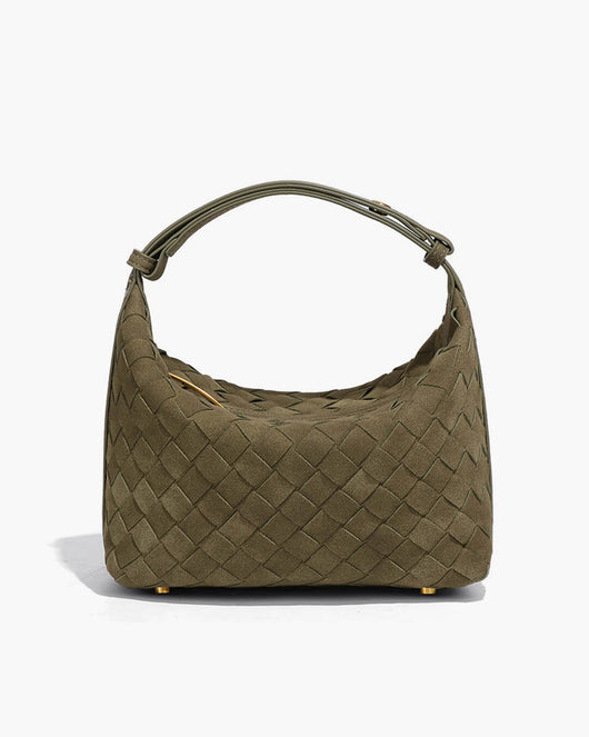 Mica Geflochtene Wildleder-Tasche