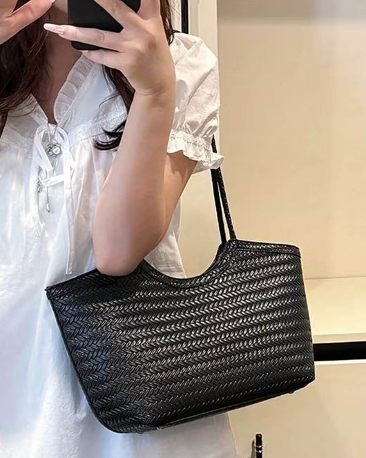 Rica Geflochtene Kunstleder-Tasche
