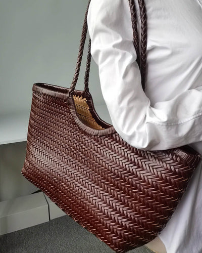 Rica Geflochtene Kunstleder-Tasche