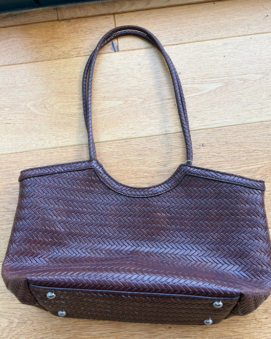 Rica Geflochtene Kunstleder-Tasche