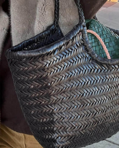 Rica Geflochtene Kunstleder-Tasche