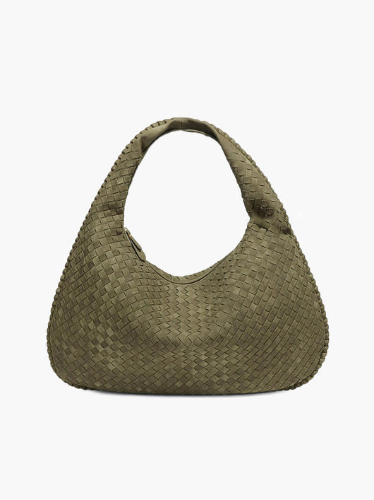 Wildleder Geflochtene Tasche XL