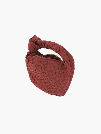 Geflochtene Mini-Tasche aus Wildleder
