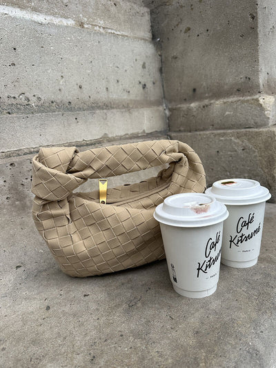 Geflochtene Mini-Tasche aus Wildleder